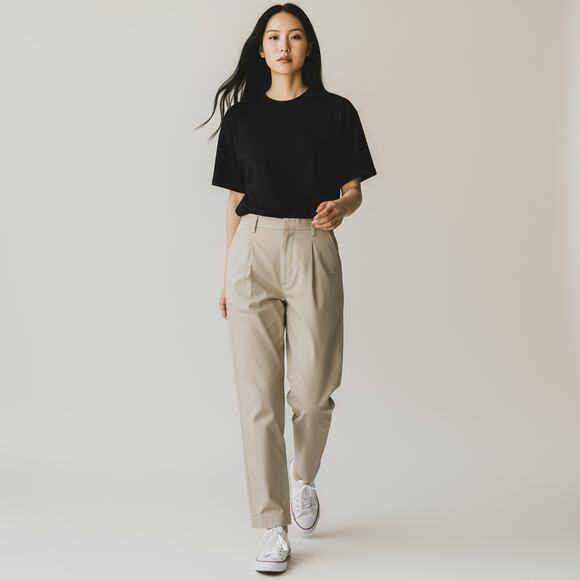 Brunello Cucinelli Pants - Brunello Cucinelli Pleated Cotton‎ Blend Ruffle Waistband Pants